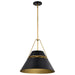 SATCO/NUVO Adina 3 Light Large Pendant Matte Black And Natural Brass Finish (60-7768)