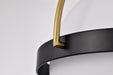 SATCO/NUVO Lakeshore 1 Light Small Flush Matte Black And Natural Brass Finish White Opal Glass (60-7770)