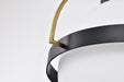 SATCO/NUVO Lakeshore 1 Light Medium Pendant Matte Black And Natural Brass Finish White Opal Glass (60-7774)