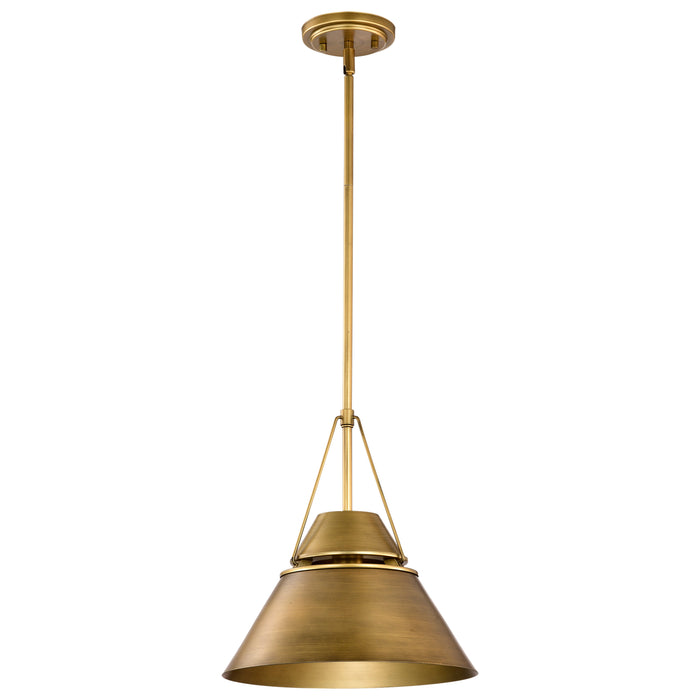 SATCO/NUVO Adina 1 Light Medium Pendant Natural Brass Finish (60-7776)