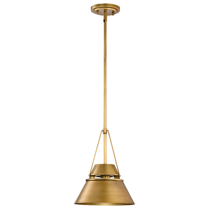 SATCO/NUVO Adina 1 Light Small Pendant Natural Brass Finish (60-7777)