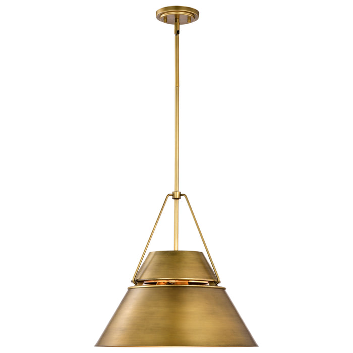 SATCO/NUVO Adina 3 Light Large Pendant Natural Brass Finish (60-7778)