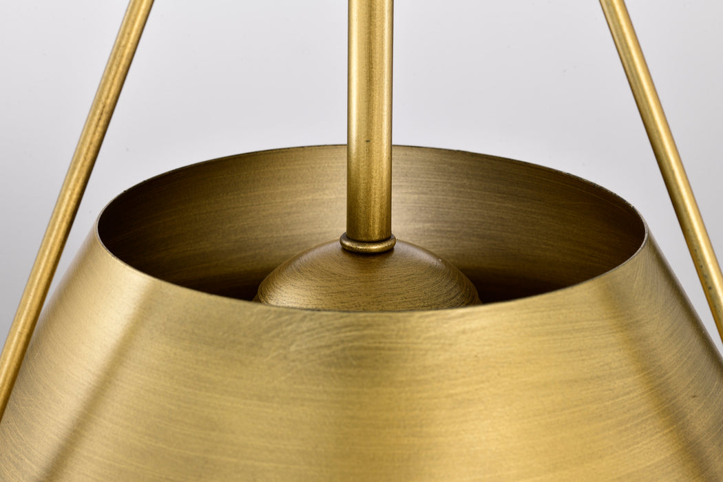 SATCO/NUVO Adina 3 Light Large Pendant Natural Brass Finish (60-7778)