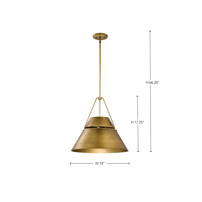 SATCO/NUVO Adina 3 Light Large Pendant Natural Brass Finish (60-7778)