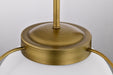 SATCO/NUVO Lakeshore 1 Light Medium Pendant Natural Brass Finish White Opal Glass (60-7784)