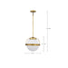 SATCO/NUVO Lakeshore 1 Light Medium Pendant Natural Brass Finish White Opal Glass (60-7784)