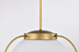 SATCO/NUVO Lakeshore 1 Light Large Pendant Natural Brass Finish White Opal Glass (60-7785)