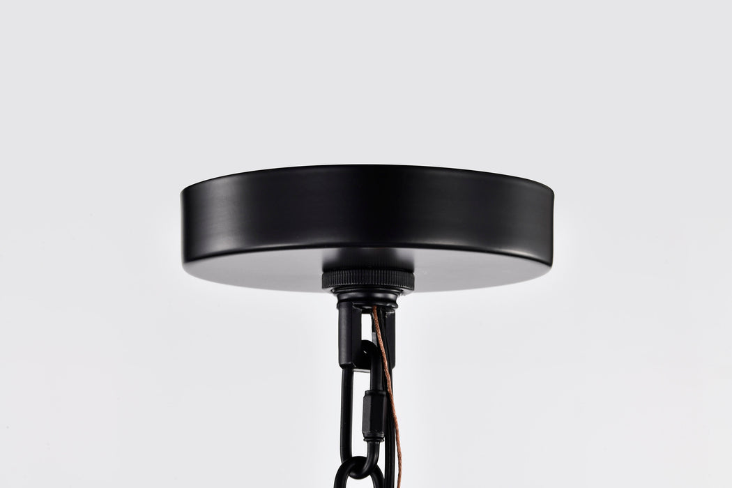 SATCO/NUVO Boliver 3 Light Pendant 11 Inch Matte Black Finish Clear Seeded Glass (60-7800)