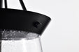 SATCO/NUVO Boliver 3 Light Pendant 11 Inch Matte Black Finish Clear Seeded Glass (60-7800)