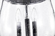 SATCO/NUVO Boliver 3 Light Pendant 11 Inch Matte Black Finish Clear Seeded Glass (60-7800)