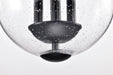 SATCO/NUVO Boliver 3 Light Pendant 11 Inch Matte Black Finish Clear Seeded Glass (60-7800)