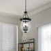 SATCO/NUVO Boliver 3 Light Pendant 11 Inch Matte Black Finish Clear Seeded Glass (60-7800)