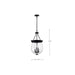 SATCO/NUVO Boliver 3 Light Pendant 11 Inch Matte Black Finish Clear Seeded Glass (60-7800)