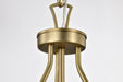 SATCO/NUVO Boliver 3 Light Pendant 11 Inch Vintage Brass Finish Clear Seeded Glass (60-7801)