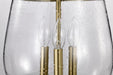 SATCO/NUVO Boliver 3 Light Pendant 11 Inch Vintage Brass Finish Clear Seeded Glass (60-7801)