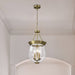 SATCO/NUVO Boliver 3 Light Pendant 11 Inch Vintage Brass Finish Clear Seeded Glass (60-7801)
