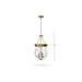 SATCO/NUVO Boliver 3 Light Pendant 11 Inch Vintage Brass Finish Clear Seeded Glass (60-7801)
