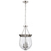 SATCO/NUVO Boliver 3 Light Pendant 11 Inch Brushed Nickel Finish Clear Seeded Glass (60-7802)
