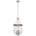SATCO/NUVO Boliver 3 Light Pendant 11 Inch Brushed Nickel Finish Clear Seeded Glass (60-7802)