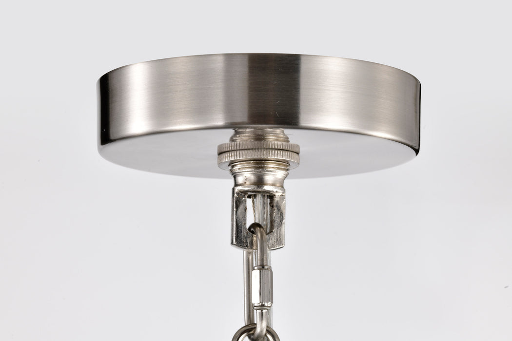 SATCO/NUVO Boliver 3 Light Pendant 11 Inch Brushed Nickel Finish Clear Seeded Glass (60-7802)