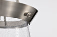 SATCO/NUVO Boliver 3 Light Pendant 11 Inch Brushed Nickel Finish Clear Seeded Glass (60-7802)