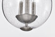 SATCO/NUVO Boliver 3 Light Pendant 11 Inch Brushed Nickel Finish Clear Seeded Glass (60-7802)