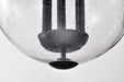 SATCO/NUVO Boliver 3 Light Pendant 14 Inch Matte Black Finish Clear Seeded Glass (60-7803)