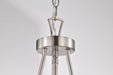 SATCO/NUVO Boliver 3 Light Pendant 14 Inch Brushed Nickel Finish Clear Seeded Glass (60-7805)