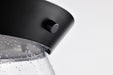 SATCO/NUVO Boliver 3 Light Flush Mount Matte Black Finish Clear Seeded Glass (60-7806)