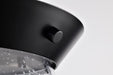 SATCO/NUVO Boliver 3 Light Flush Mount Matte Black Finish Clear Seeded Glass (60-7806)