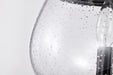 SATCO/NUVO Boliver 3 Light Flush Mount Matte Black Finish Clear Seeded Glass (60-7806)