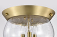 SATCO/NUVO Boliver 3 Light Flush Mount Vintage Brass Finish Clear Seeded Glass (60-7807)