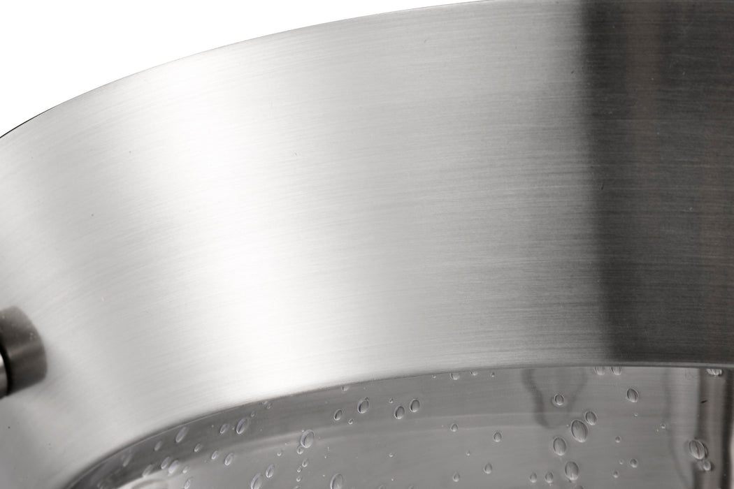 SATCO/NUVO Boliver 3 Light Flush Mount Brushed Nickel Finish Clear Seeded Glass (60-7808)