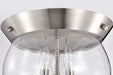 SATCO/NUVO Boliver 3 Light Flush Mount Brushed Nickel Finish Clear Seeded Glass (60-7808)