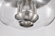 SATCO/NUVO Boliver 3 Light Flush Mount Brushed Nickel Finish Clear Seeded Glass (60-7808)