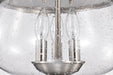 SATCO/NUVO Boliver 3 Light Flush Mount Brushed Nickel Finish Clear Seeded Glass (60-7808)