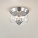 SATCO/NUVO Boliver 3 Light Flush Mount Brushed Nickel Finish Clear Seeded Glass (60-7808)