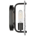SATCO/NUVO Glacier 1 Light Vanity Medium Base 60W Matte Black Finish Ice Glass (60-7811)