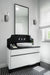 SATCO/NUVO Glacier 1 Light Vanity Medium Base 60W Matte Black Finish Ice Glass (60-7811)