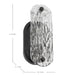SATCO/NUVO Glacier 1 Light Vanity Medium Base 60W Matte Black Finish Ice Glass (60-7811)