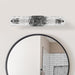 SATCO/NUVO Glacier 2 Light Vanity Medium Base 60W Matte Black Finish Ice Glass (60-7812)