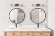 SATCO/NUVO Glacier 2 Light Vanity Medium Base 60W Matte Black Finish Ice Glass (60-7812)