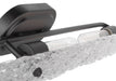 SATCO/NUVO Glacier 3 Light Vanity Medium Base 60W Matte Black Finish Ice Glass (60-7813)