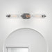 SATCO/NUVO Glacier 3 Light Vanity Medium Base 60W Matte Black Finish Ice Glass (60-7813)