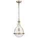 SATCO/NUVO Amado 1 Light Pendant 10 Inch Vintage Brass Finish Clear Glass (60-7815)