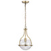 SATCO/NUVO Amado 1 Light Pendant 10 Inch Vintage Brass Finish Clear Glass (60-7815)