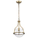 SATCO/NUVO Amado 1 Light Pendant 10 Inch Vintage Brass Finish Clear Glass (60-7815)