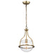 SATCO/NUVO Amado 1 Light Pendant 10 Inch Vintage Brass Finish Clear Glass (60-7815)
