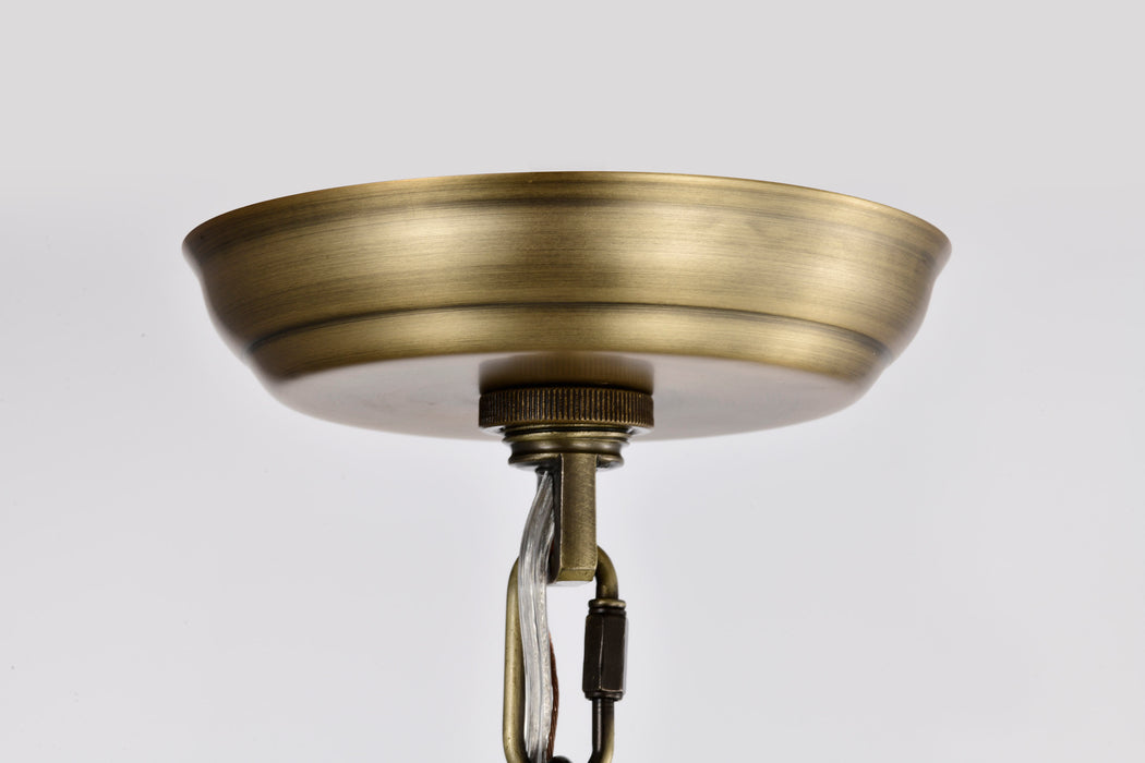 SATCO/NUVO Amado 1 Light Pendant 10 Inch Vintage Brass Finish Clear Glass (60-7815)