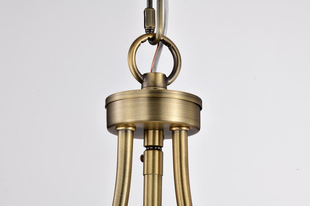 SATCO/NUVO Amado 1 Light Pendant 10 Inch Vintage Brass Finish Clear Glass (60-7815)